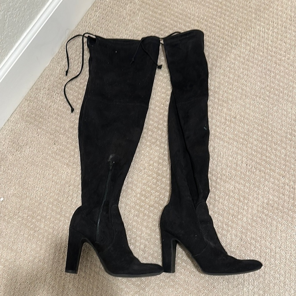 Unisa Elegant Black Over-the-Knee Boots